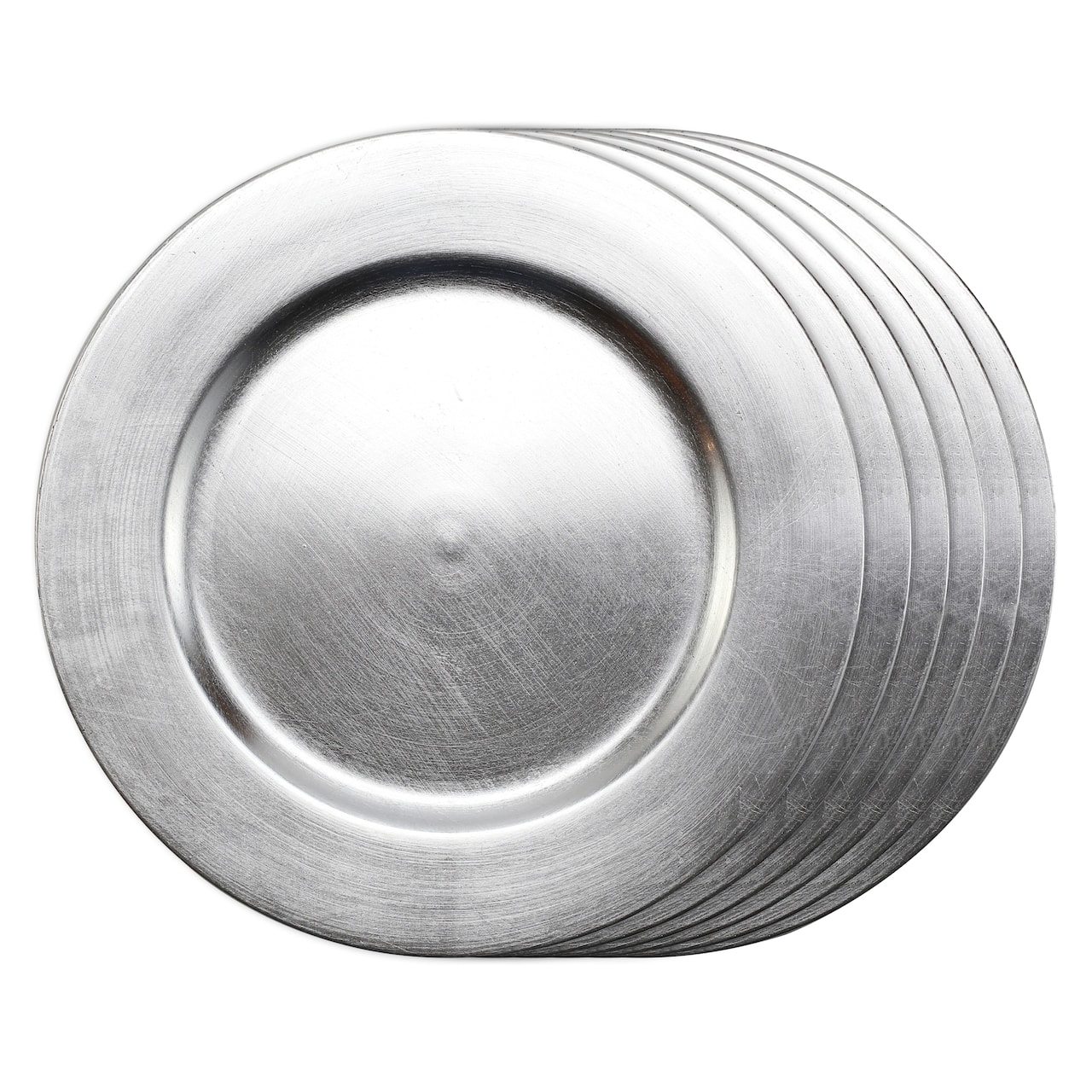 Ensemble d’assiettes décoratives argentées, 6 unités de Celebrate It